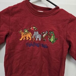 RAINFOREST Red Animal Embroidered Sweatshirt Kids XS